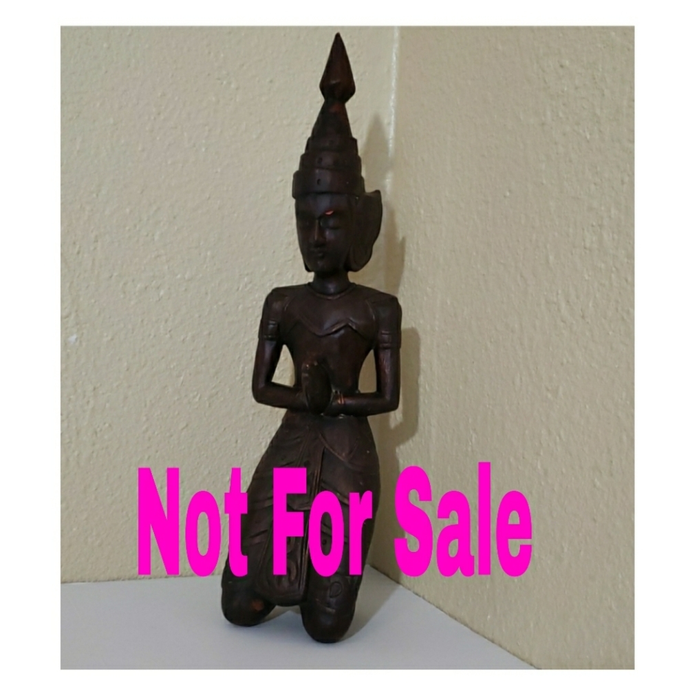 (Last Price) Vintage Wood Thai Goddess.